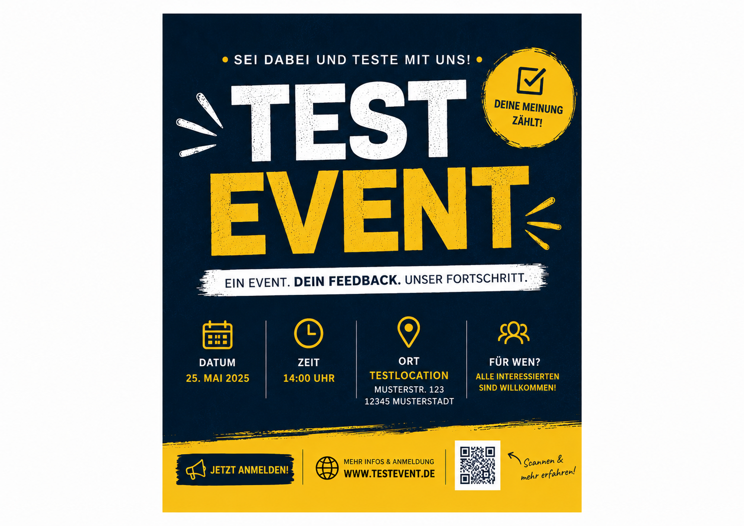 Flyer Die Ultimative Testaparty