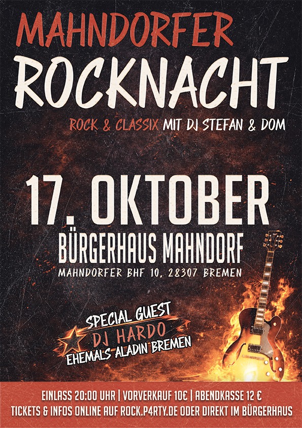 Flyer Mahndorfer Rocknacht